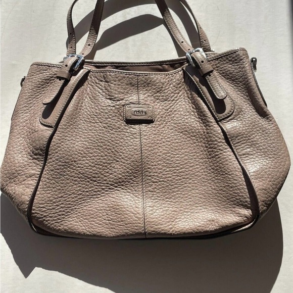Tod's Handbags - TOD’S Taupe Leather Tote Bag